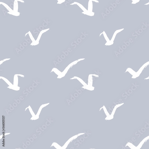 Obraz Seamless hand drawn pattern with birds.