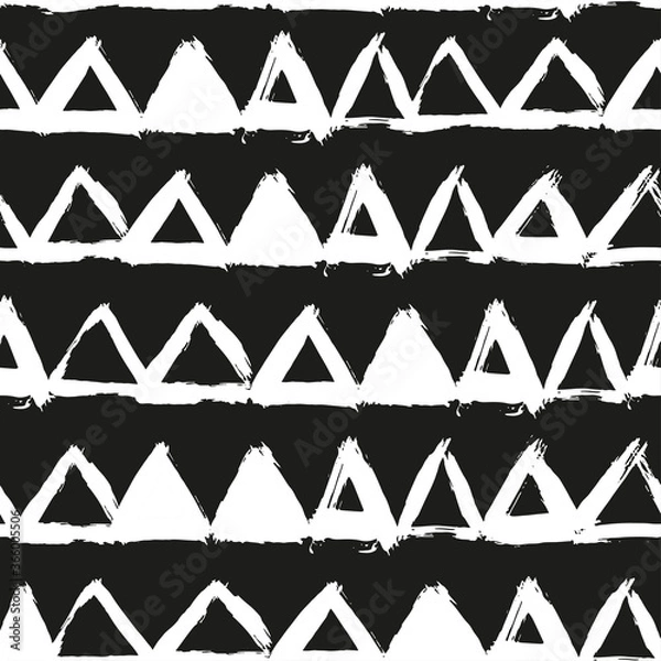 Obraz Seamless vector pattern with brush strokes.