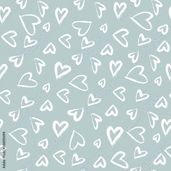 Obraz Seamless vector pattern with hearts.