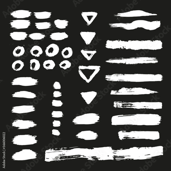 Obraz Hand painted vector brush stroke banners.