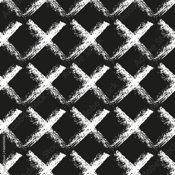 Obraz Seamless vector scandi chalk pattern.