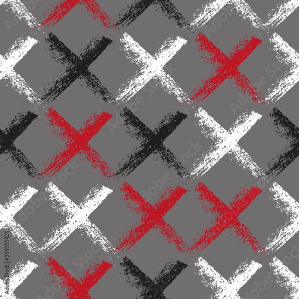 Obraz Seamless vector scandi chalk pattern.