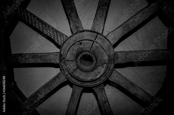 Obraz The old wooden wheel