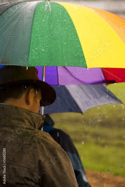Obraz people with umbrella