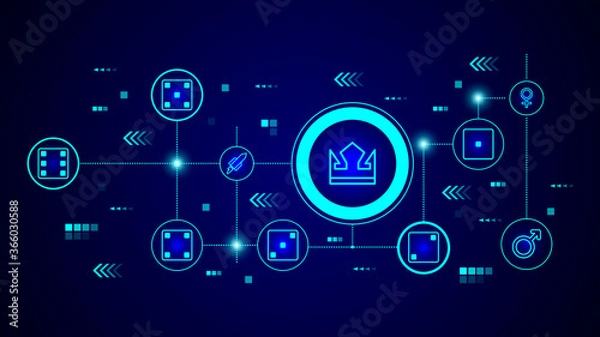 Fototapeta crown icon. From web set