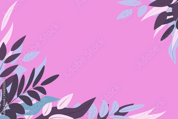 Obraz Tropical leavse, violet tropical wallpaper