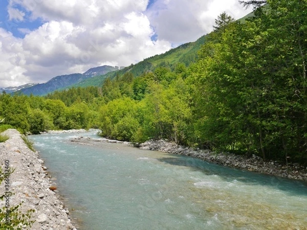 Obraz Valle d'Aosta landscape with clouds
