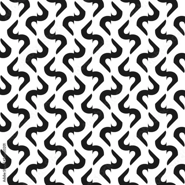 Obraz Vector seamless pattern texture background with geometric shapes in black, white colors.