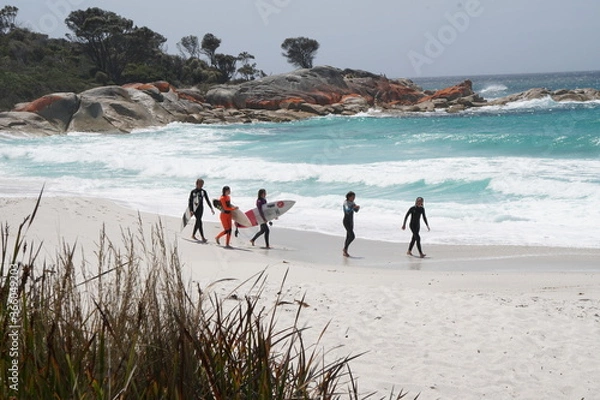 Obraz surfers on the beach