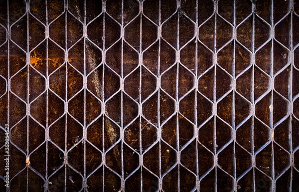 Obraz blue metal grid