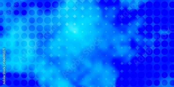 Fototapeta Light BLUE vector template with circles. Colorful illustration with gradient dots in nature style. Pattern for websites.