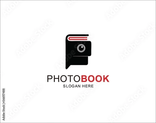 Obraz logo icon design camera and book symbol template