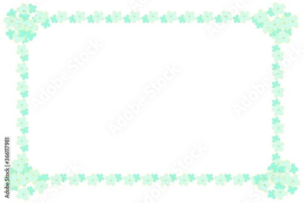 Fototapeta 花のフレーム、枠、桜、和素材、背景