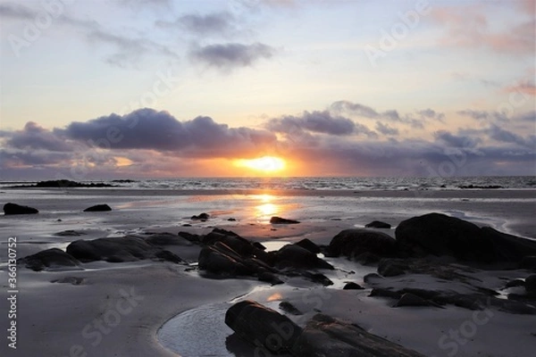 Fototapeta sunset on the beach