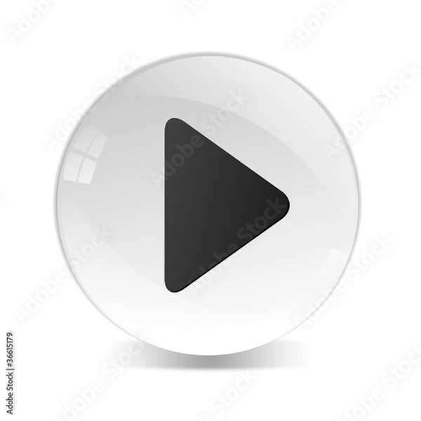 Fototapeta play button, gray