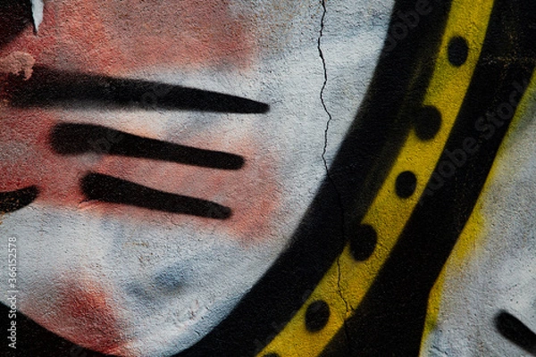 Obraz Drawings on a brick wall