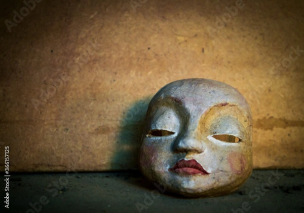 Fototapeta Portrait of a woman with a mask