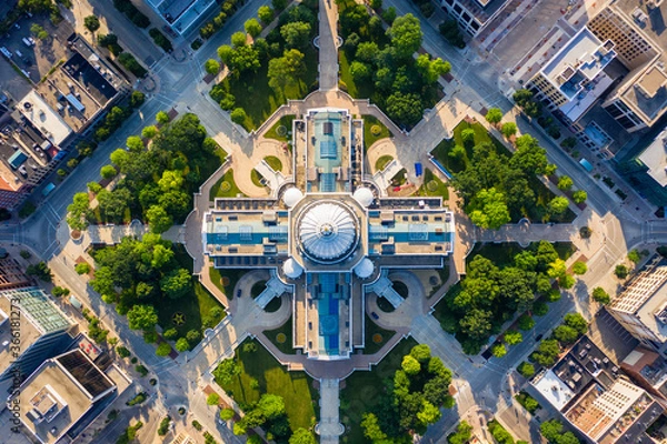 Obraz Widok z góry na Kapitol i park w Madison Wisconsin