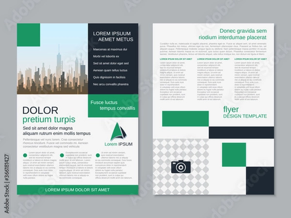 Obraz Modern professional two-sided flyer vector design template