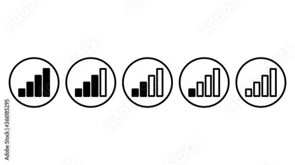 Fototapeta vector icon of signal bar