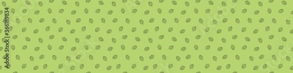 Fototapeta Piwo chmielu wzór na zielony wzór. chmiel wzór. wzór na tkaniny, tekstylia, papier, tapetę, papier pakowy, strony internetowe. wzór na menu internetowe lub pubowe, plakat. wzór hopsa baner internetowy