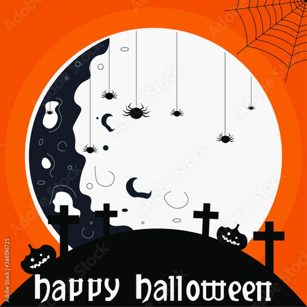 Fototapeta halloween background with pumpkin