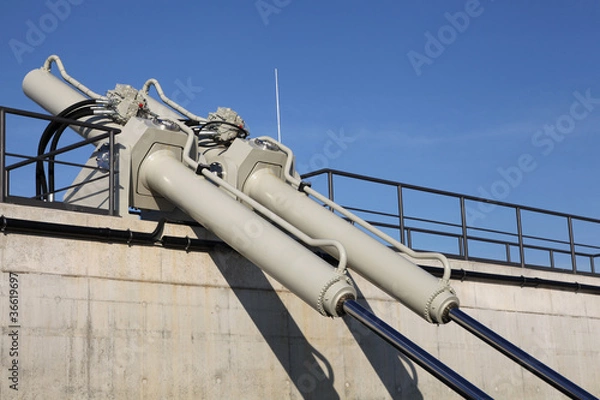 Obraz Details einer Schleusenanlage