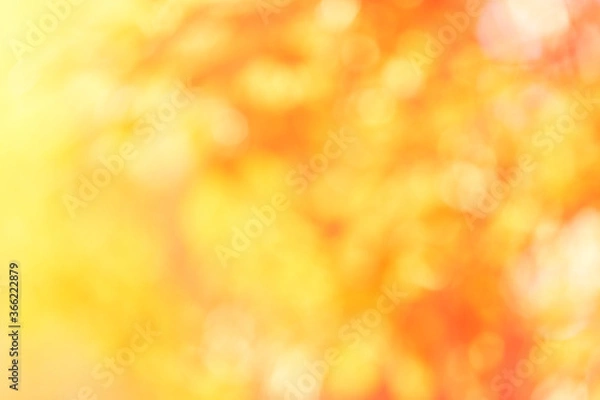 Fototapeta Colorful bokeh background. Business blurry wallpaper. Abstract soft texture. Dreamy sunlights. Card decoration. Glamour backdrop. Orange, brown colors. Horizontal banner