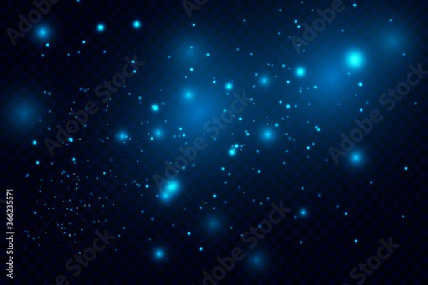 Fototapeta Blurred bokeh light on dark background.