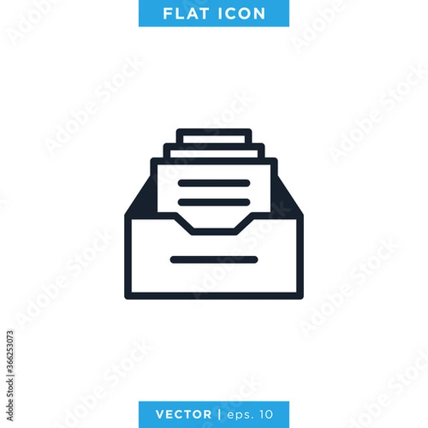 Fototapeta Archive Storage Icon Vector Design Template
