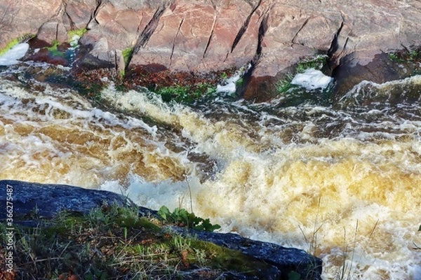 Fototapeta snow covered rocks