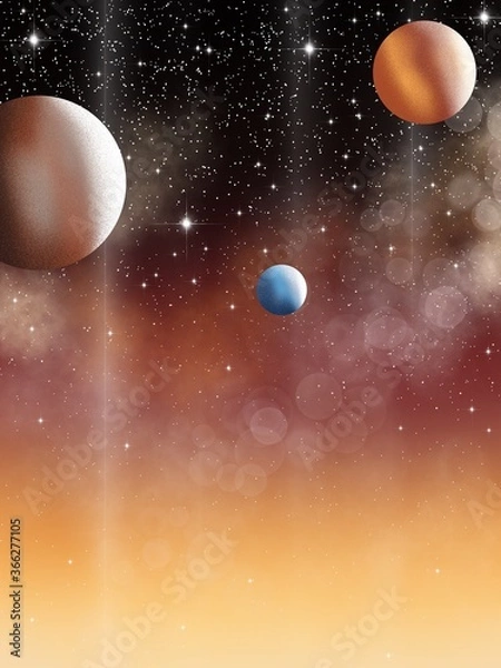 Obraz Starry sky and nebula. Space 