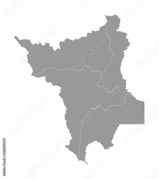 Fototapeta Roraima State regions map