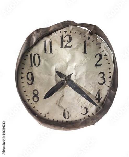 Obraz old clock isolated on white