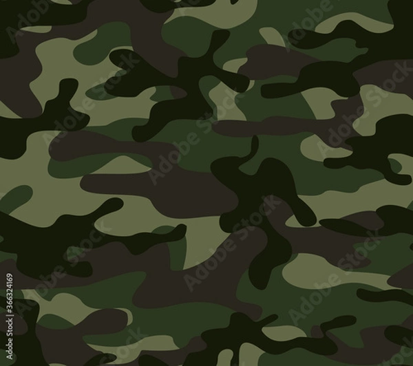 Fototapeta 
Green camouflage military pattern vector background modern