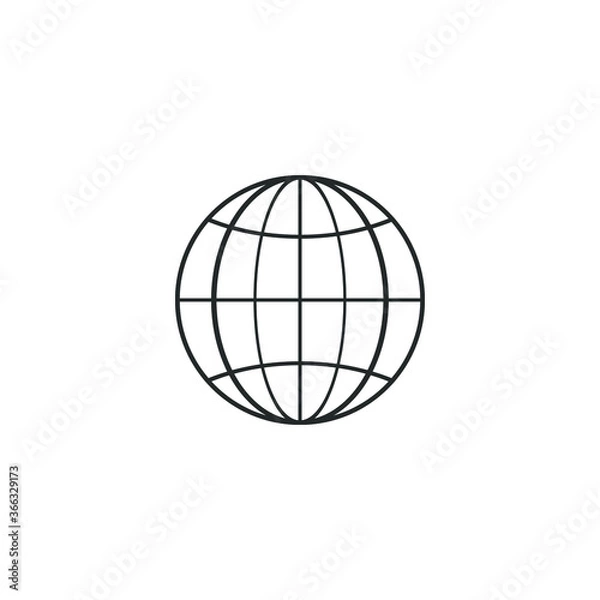 Obraz Globe icon. Globe symbol. Vector
