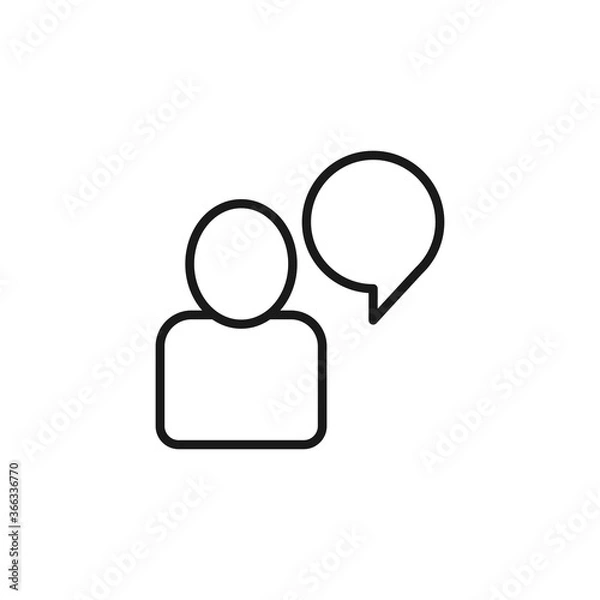 Fototapeta Speech bubble icon. Conversation symbol modern, simple, vector, icon for website design, mobile app, ui. Vector Illustration