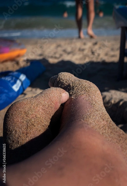 Obraz feet on the beach