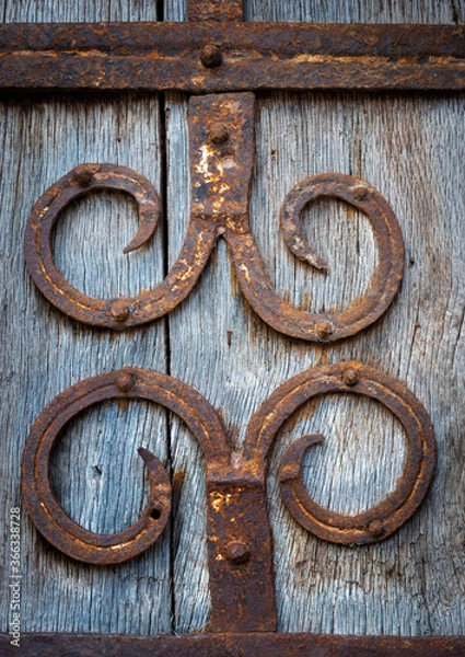 Obraz old wooden door