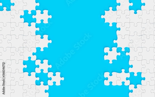 Obraz Blue puzzle background 3d rendering