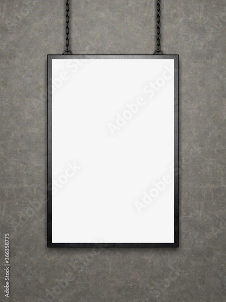 Fototapeta white empty billboard on concrete background