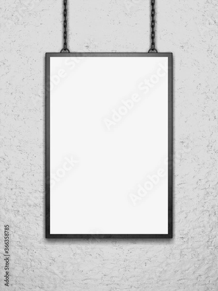 Obraz white empty billboard on stucco background