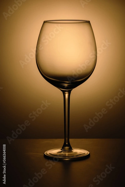 Obraz a glass of wine on a clearance close up stands on a table