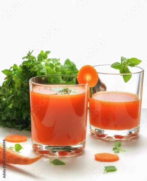 Obraz glass of tomato juice and tomato