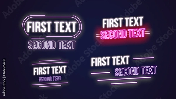 Fototapeta Neon Lights Titles