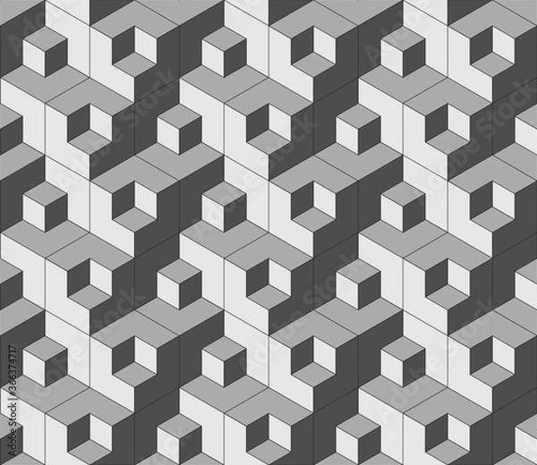 Fototapeta Abstract seamless cubes background