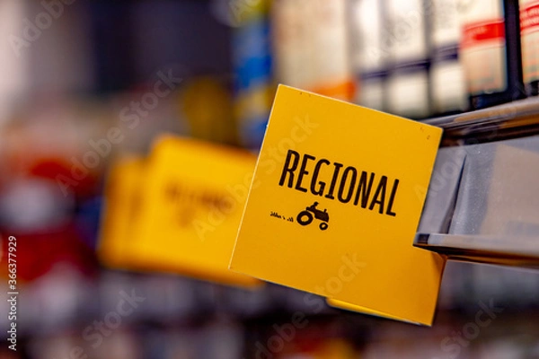 Obraz Regional, Zeichen im Supermarkt