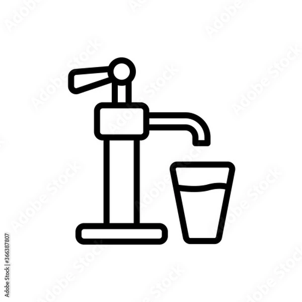 Obraz Pump, sauce, bottle icon. Simple line, outline vector elements of aqua icons for ui and ux, website or mobile application