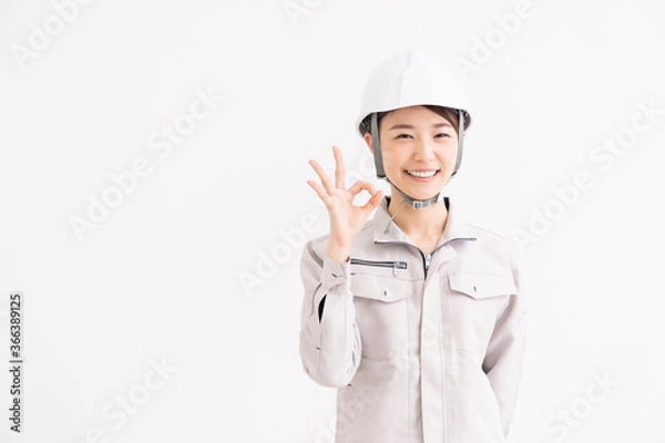 Fototapeta 作業着の女性