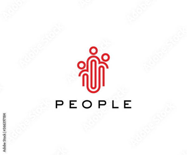Obraz People logo icon design vector